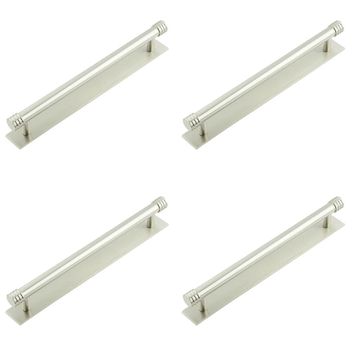 PACK Elegant Satin Nickel Cabinet Handle with 224mm Centers Stylish Interiors Kitchen Drawer Pull Handle