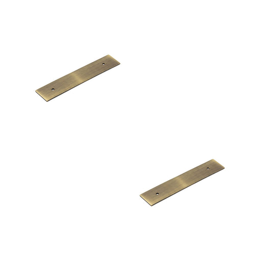 PACK Stylish Antique Brass Backplates Cabinet Handle 140x30mm Kitchen Drawer Pull Handle (1)