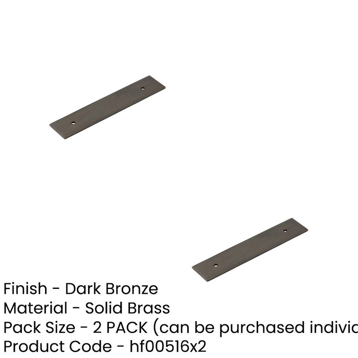 PACK Stylish Dark Bronze Backplates Cabinet Handle 140x30mm Kitchen Drawer Pull Handle (1)-1