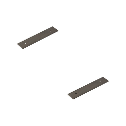 PACK Stylish Dark Bronze Backplates Cabinet Handle 140x30mm Kitchen Drawer Pull Handle (1)