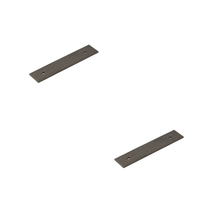 PACK Stylish Dark Bronze Backplates Cabinet Handle 140x30mm Kitchen Drawer Pull Handle (1)