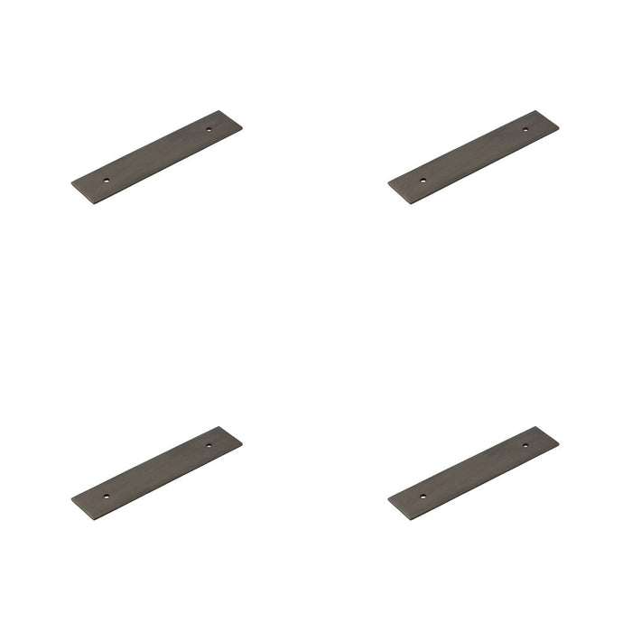 PACK Stylish Dark Bronze Backplates Cabinet Handle 140x30mm Kitchen Drawer Pull Handle