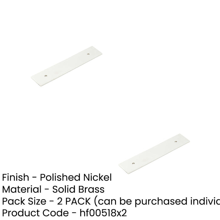 PACK Stylish Polished Nickel Backplates Cabinet Handle 140x30mm Kitchen Drawer Pull Handle (1)-1