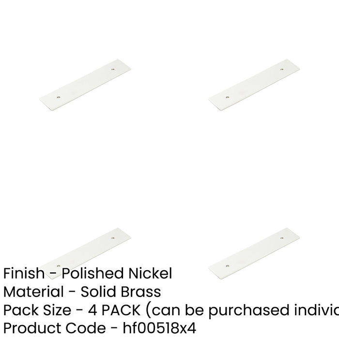 PACK Stylish Polished Nickel Backplates Cabinet Handle 140x30mm Kitchen Drawer Pull Handle-1