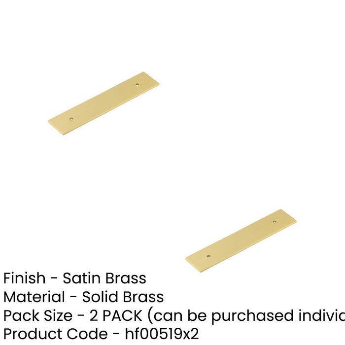 PACK Stylish Satin Brass Backplates Cabinet Handle 140x30mm Kitchen Drawer Pull Handle (1)-1