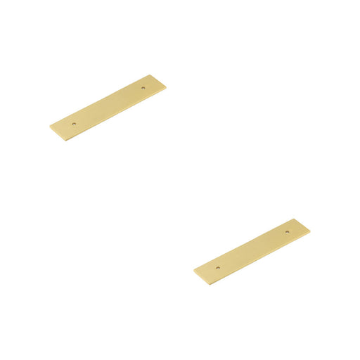 PACK Stylish Satin Brass Backplates Cabinet Handle 140x30mm Kitchen Drawer Pull Handle (1)