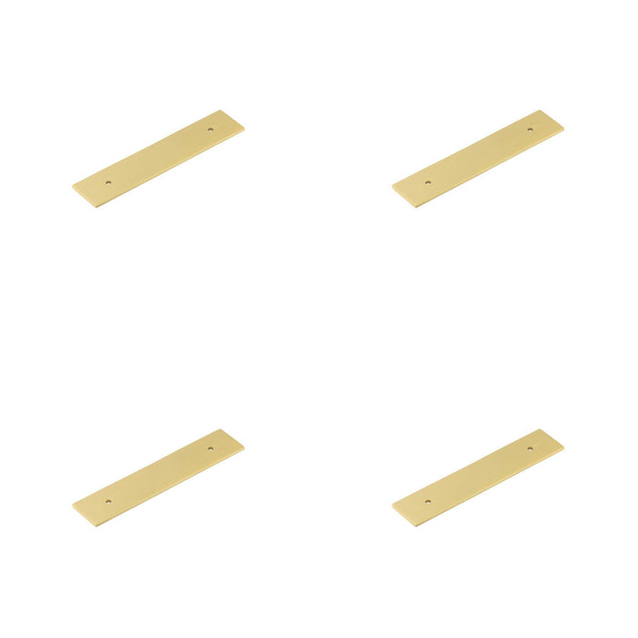 PACK Stylish Satin Brass Backplates Cabinet Handle 140x30mm Kitchen Drawer Pull Handle