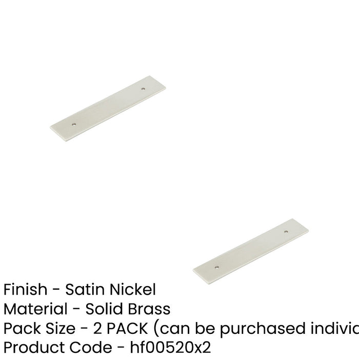 PACK Stylish Satin Nickel Backplates Cabinet Handle 140x30mm Kitchen Drawer Pull Handle (1)-1