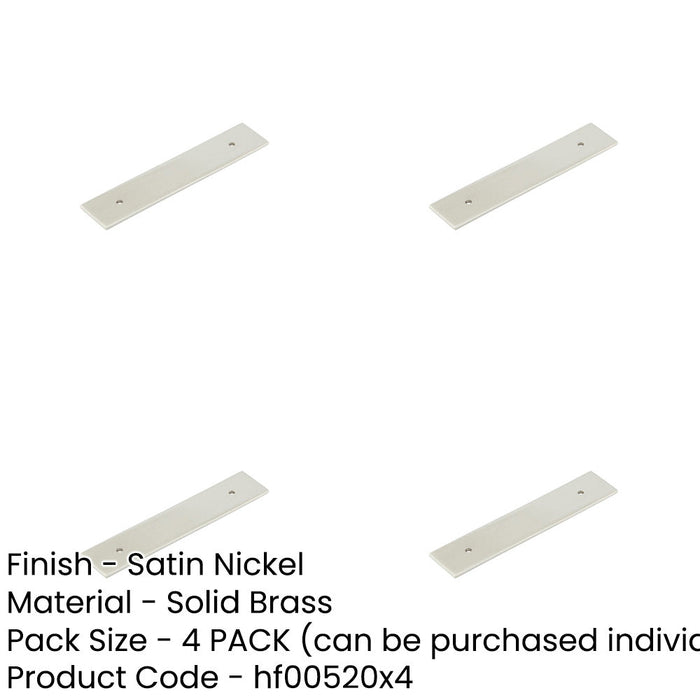 PACK Stylish Satin Nickel Backplates Cabinet Handle 140x30mm Kitchen Drawer Pull Handle-1