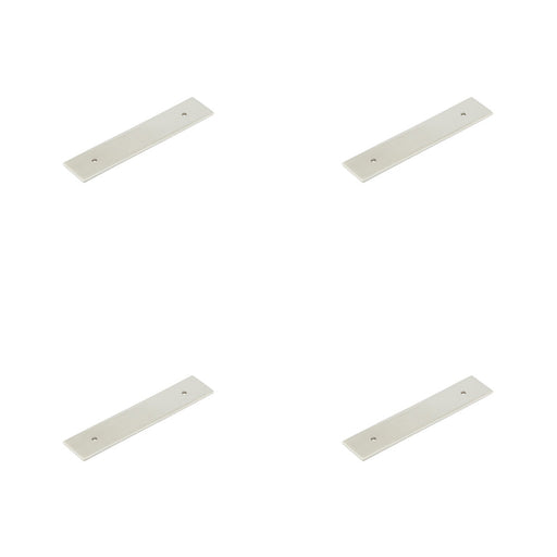 PACK Stylish Satin Nickel Backplates Cabinet Handle 140x30mm Kitchen Drawer Pull Handle