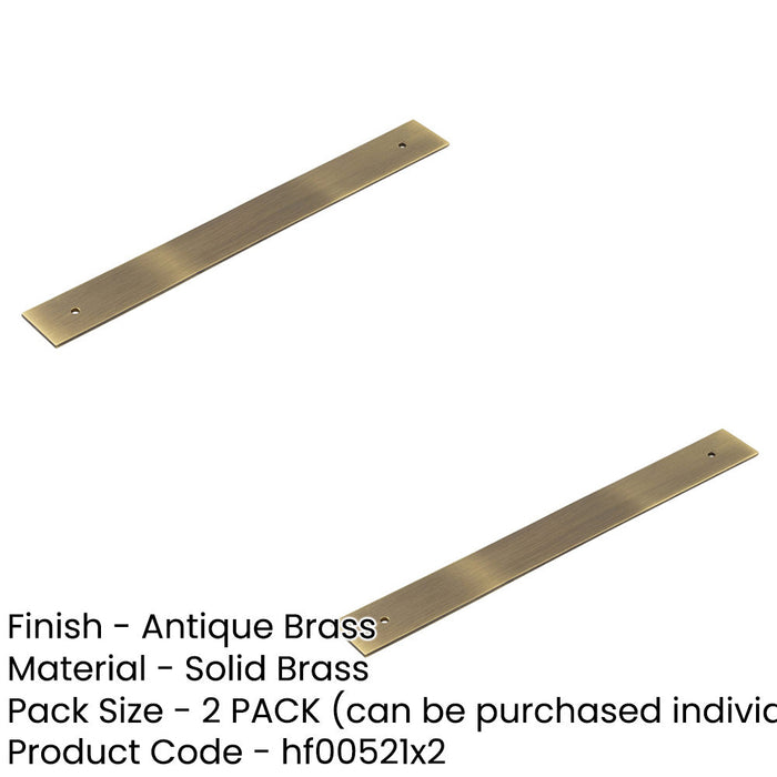 PACK Stylish Antique Brass Backplates Cabinet Handle 268x30mm Kitchen Drawer Pull Handle (1)-1