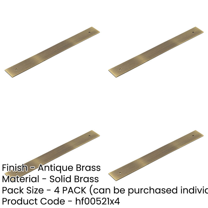 PACK Stylish Antique Brass Backplates Cabinet Handle 268x30mm Kitchen Drawer Pull Handle-1