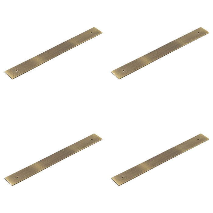 PACK Stylish Antique Brass Backplates Cabinet Handle 268x30mm Kitchen Drawer Pull Handle