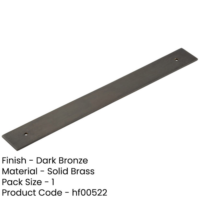 Elegant Dark Bronze Backplates Cabinet Handle 268x30mm Kitchen Drawer Pull Handle-1
