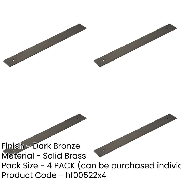PACK Elegant Dark Bronze Backplates Cabinet Handle 268x30mm Kitchen Drawer Pull Handle-1