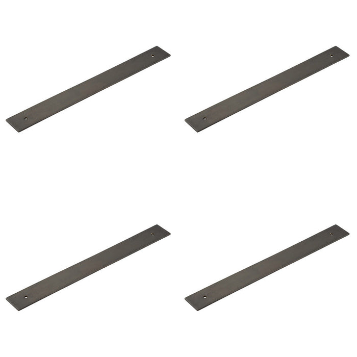 PACK Elegant Dark Bronze Backplates Cabinet Handle 268x30mm Kitchen Drawer Pull Handle