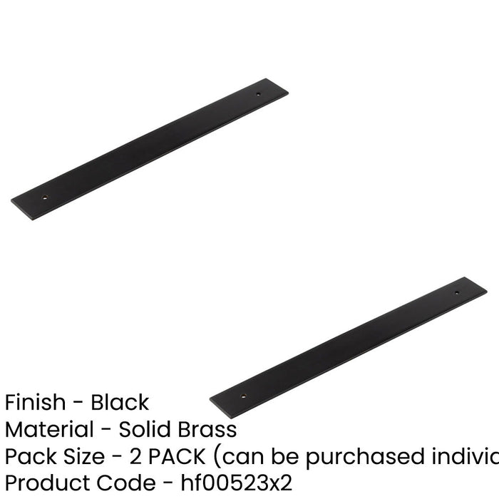 PACK Premium Black Backplates Cabinet Handle 268x30mm Kitchen Drawer Pull Handle (1)-1