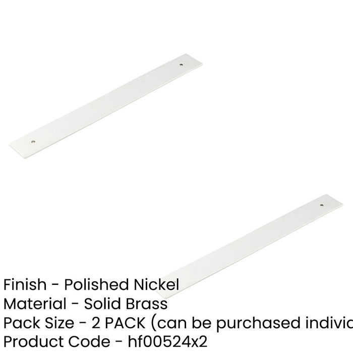 PACK Polished Nickel Backplates Cabinet Handle 268x30mm Elegant Hardware Solution Kitchen Drawer Pull Handle (1)-1