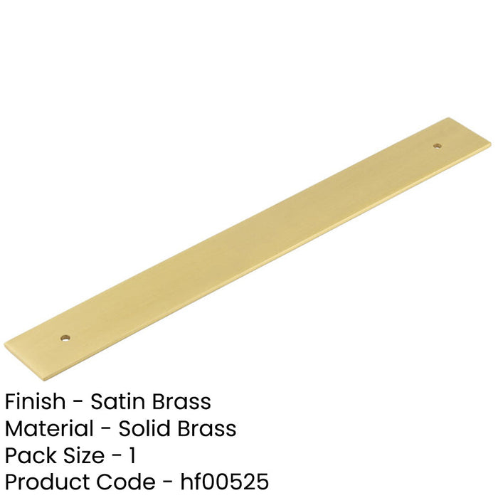 Stylish Brass Backplates Cabinet Handle 268x30mm Satin Finish Kitchen Drawer Pull Handle-1