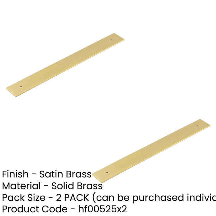 PACK Stylish Brass Backplates Cabinet Handle 268x30mm Satin Finish Kitchen Drawer Pull Handle (1)-1