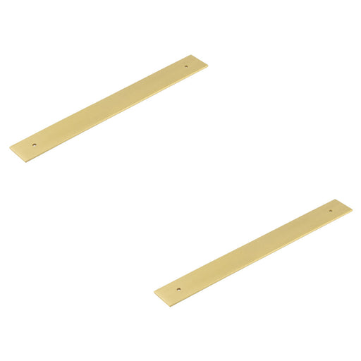 PACK Stylish Brass Backplates Cabinet Handle 268x30mm Satin Finish Kitchen Drawer Pull Handle (1)