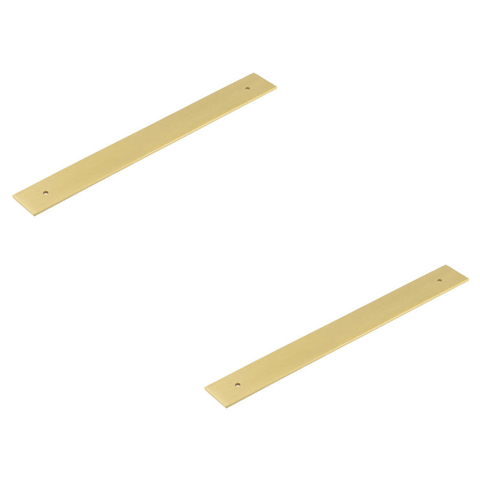 PACK Stylish Brass Backplates Cabinet Handle 268x30mm Satin Finish Kitchen Drawer Pull Handle (1)