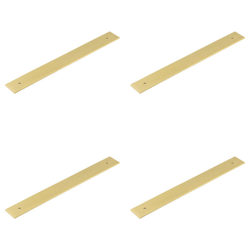 PACK Stylish Brass Backplates Cabinet Handle 268x30mm Satin Finish Kitchen Drawer Pull Handle