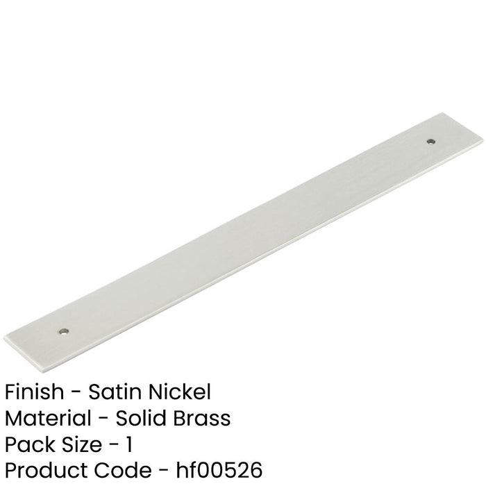 Stylish Satin Nickel Backplates Cabinet Handle 268x30mm Kitchen Drawer Pull Handle-1
