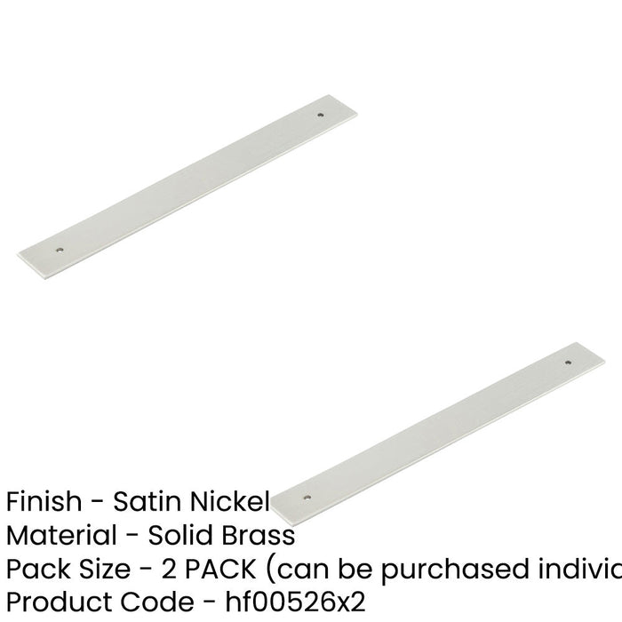 PACK Stylish Satin Nickel Backplates Cabinet Handle 268x30mm Kitchen Drawer Pull Handle (1)-1