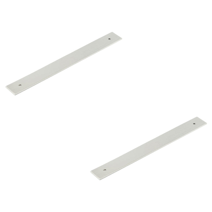 PACK Stylish Satin Nickel Backplates Cabinet Handle 268x30mm Kitchen Drawer Pull Handle (1)