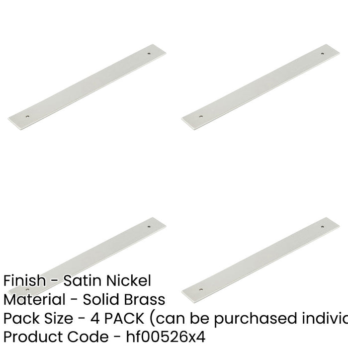 PACK Stylish Satin Nickel Backplates Cabinet Handle 268x30mm Kitchen Drawer Pull Handle-1