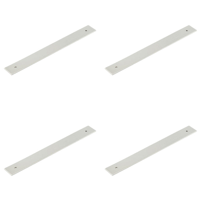 PACK Stylish Satin Nickel Backplates Cabinet Handle 268x30mm Kitchen Drawer Pull Handle