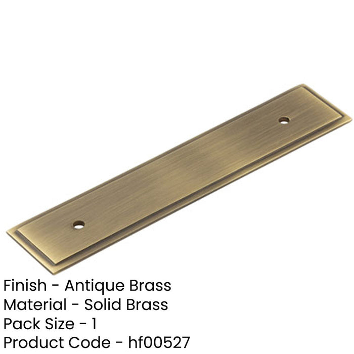 Elegant Antique Brass Backplate Cabinet Handle 140x30mm Kitchen Drawer Pull Handle-1