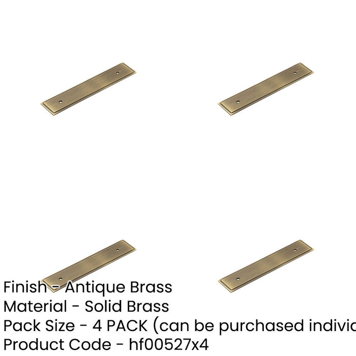 PACK Elegant Antique Brass Backplate Cabinet Handle 140x30mm Kitchen Drawer Pull Handle-1