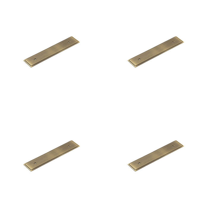 PACK Elegant Antique Brass Backplate Cabinet Handle 140x30mm Kitchen Drawer Pull Handle