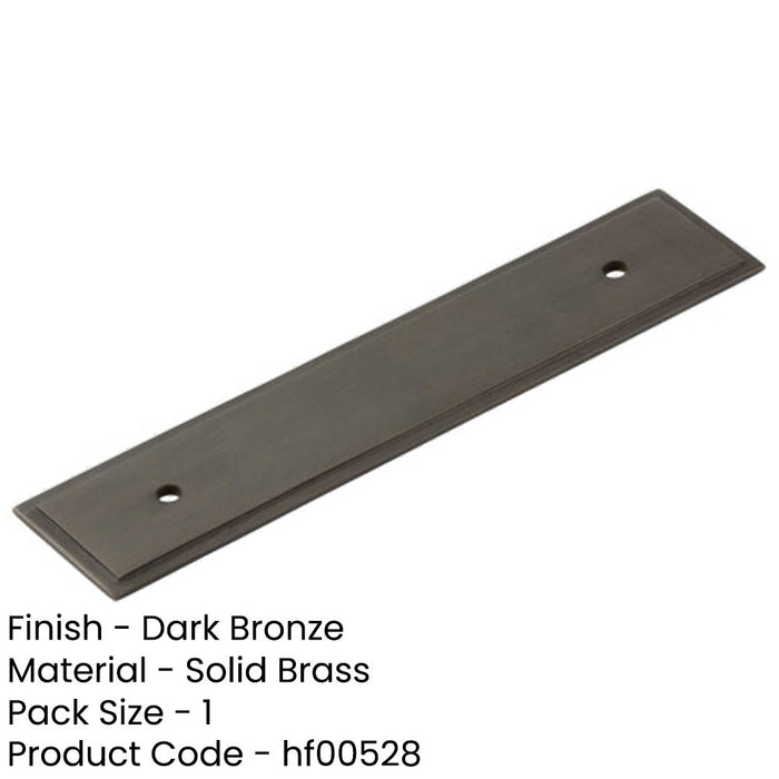 Elegant Dark Bronze Cabinet Handle Backplate 140x30mm Timeless Decor Kitchen Drawer Pull Handle-1