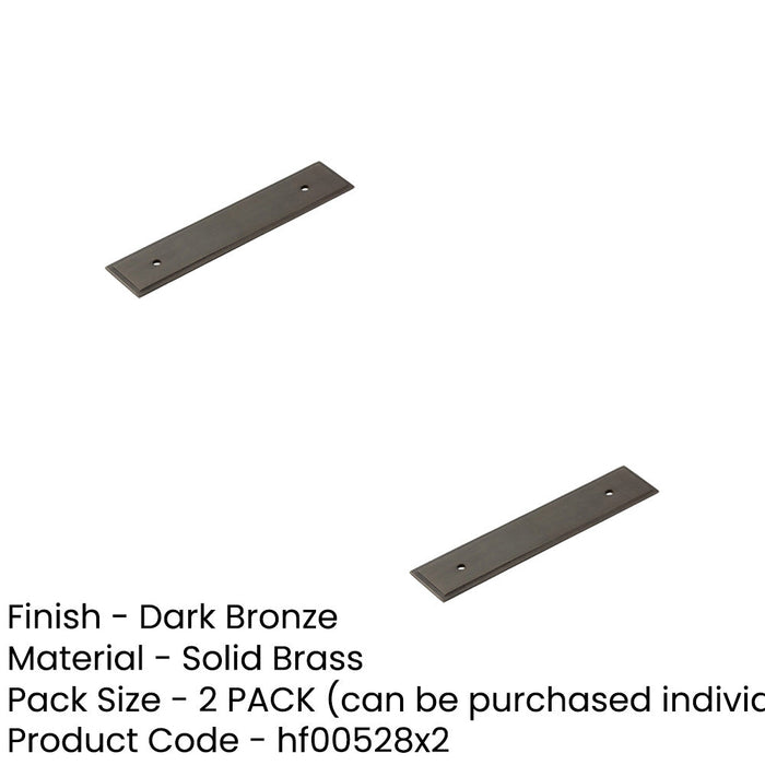 PACK Elegant Dark Bronze Cabinet Handle Backplate 140x30mm Timeless Decor Kitchen Drawer Pull Handle (1)-1
