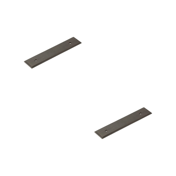 PACK Elegant Dark Bronze Cabinet Handle Backplate 140x30mm Timeless Decor Kitchen Drawer Pull Handle (1)