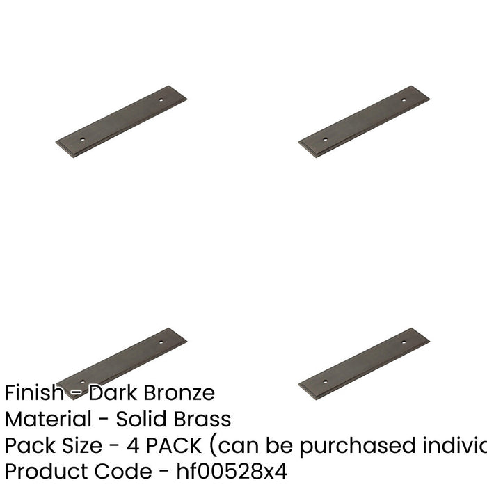 PACK Elegant Dark Bronze Cabinet Handle Backplate 140x30mm Timeless Decor Kitchen Drawer Pull Handle-1