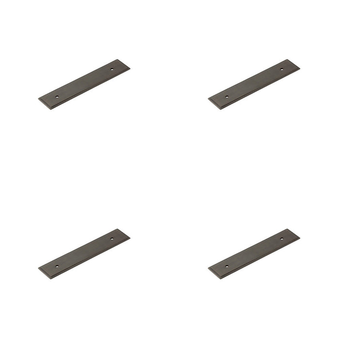 PACK Elegant Dark Bronze Cabinet Handle Backplate 140x30mm Timeless Decor Kitchen Drawer Pull Handle