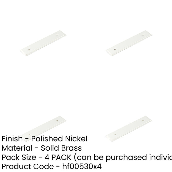 PACK Elegant Polished Nickel Backplate Cabinet Handle 140x30mm Kitchen Drawer Pull Handle-1