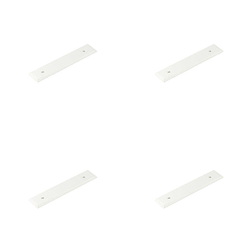 PACK Elegant Polished Nickel Backplate Cabinet Handle 140x30mm Kitchen Drawer Pull Handle