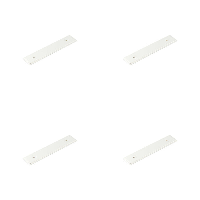 PACK Elegant Polished Nickel Backplate Cabinet Handle 140x30mm Kitchen Drawer Pull Handle