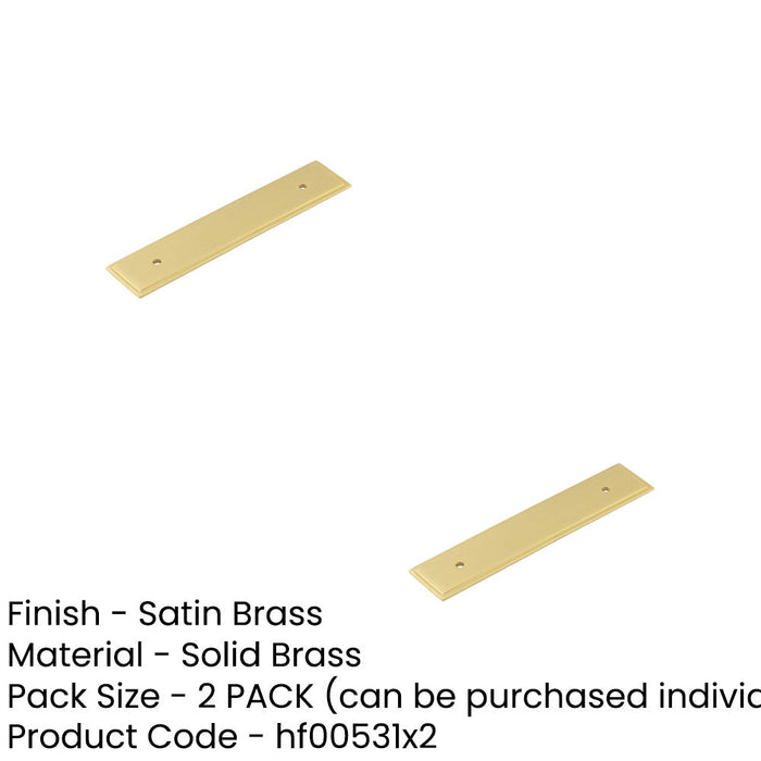 PACK Elegant Satin Brass Backplate Cabinet Handle 140x30mm Kitchen Drawer Pull Handle (1)-1