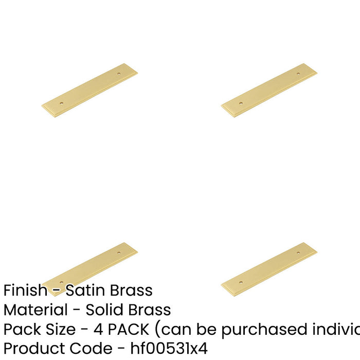 PACK Elegant Satin Brass Backplate Cabinet Handle 140x30mm Kitchen Drawer Pull Handle-1