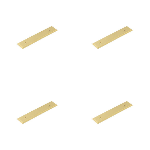 PACK Elegant Satin Brass Backplate Cabinet Handle 140x30mm Kitchen Drawer Pull Handle