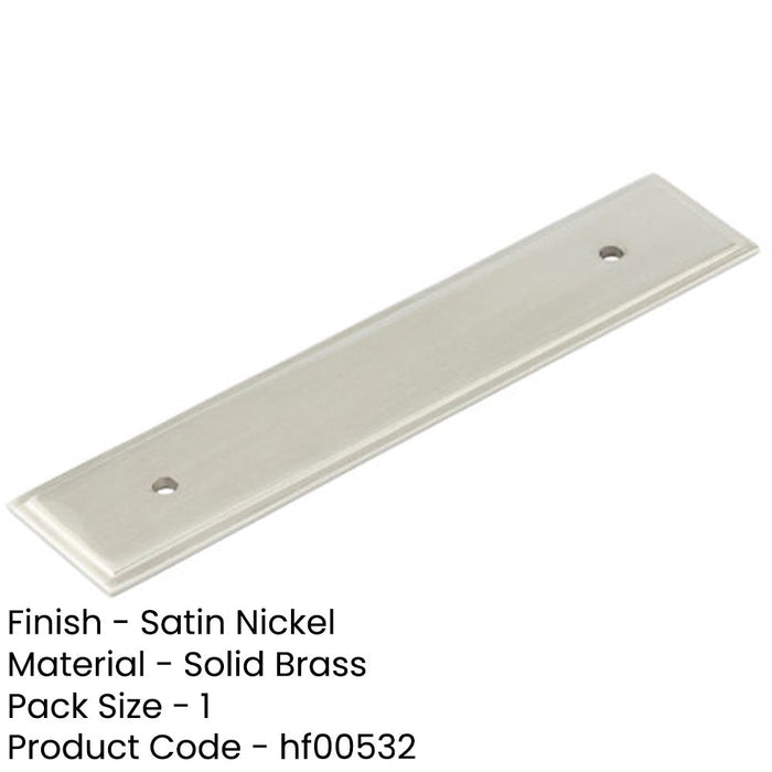 Satin Nickel Cabinet Handle Backplate 140x30mm Elegant Design Kitchen Drawer Pull Handle-1