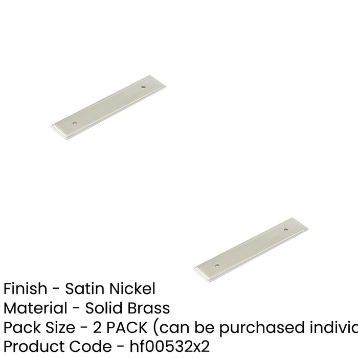 PACK Satin Nickel Cabinet Handle Backplate 140x30mm Elegant Design Kitchen Drawer Pull Handle (1)-1
