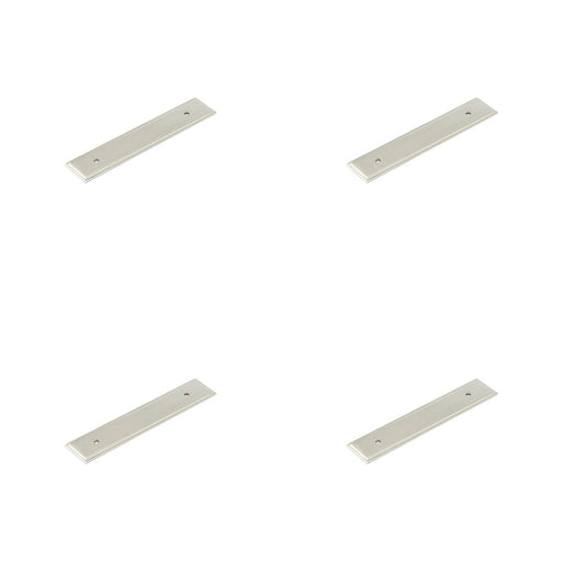 PACK Satin Nickel Cabinet Handle Backplate 140x30mm Elegant Design Kitchen Drawer Pull Handle