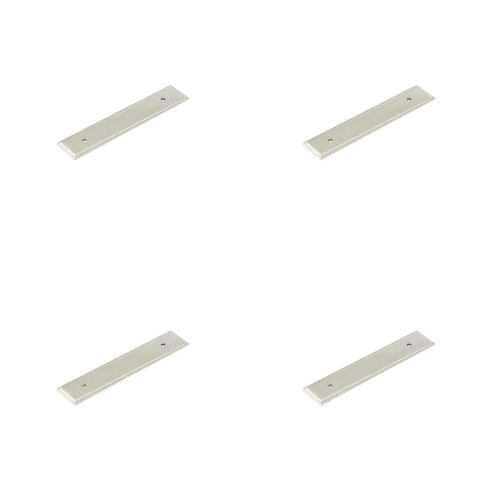 PACK Satin Nickel Cabinet Handle Backplate 140x30mm Elegant Design Kitchen Drawer Pull Handle